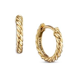 David Yurman 18k Gold Hoop Earrings